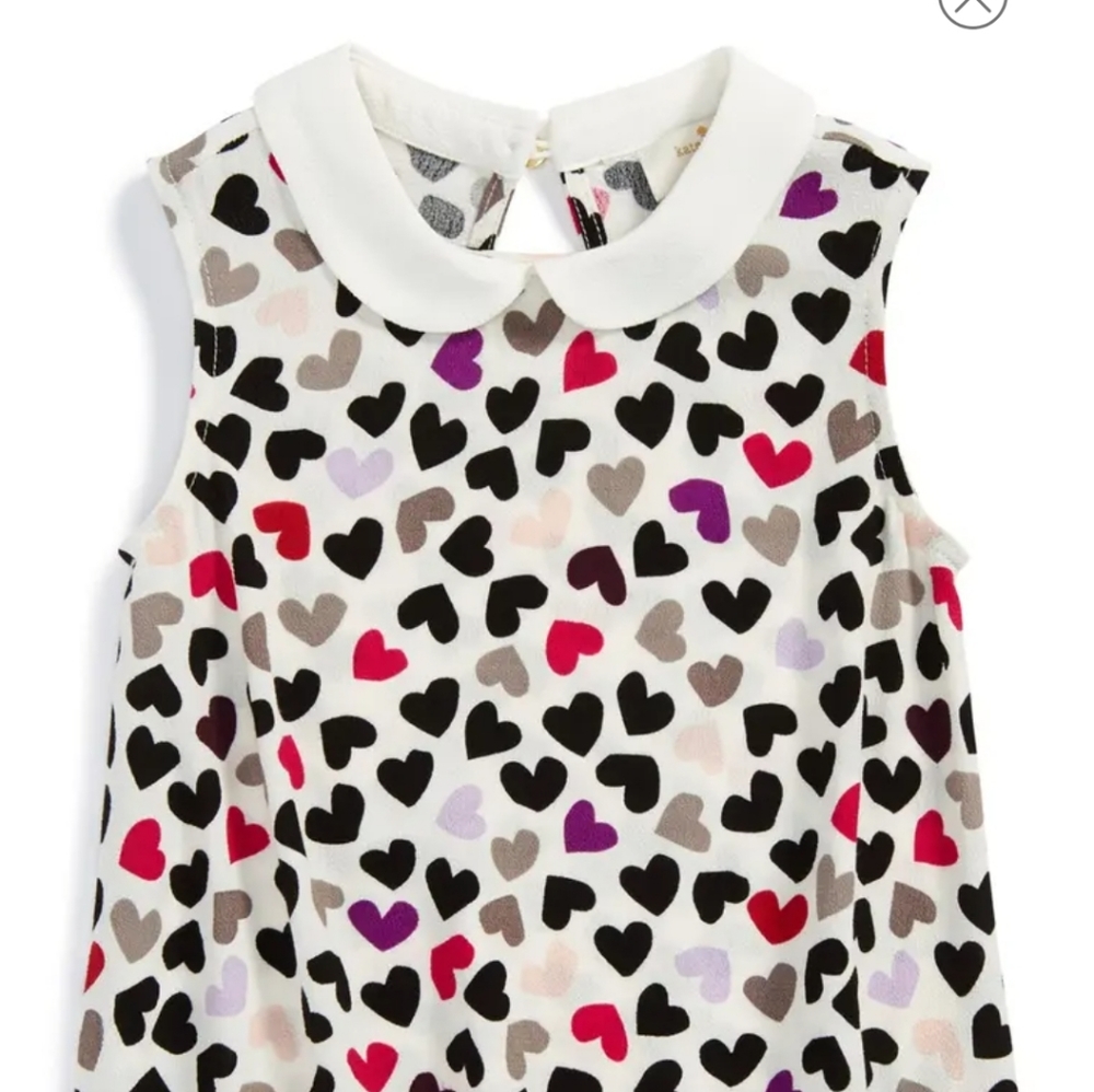 Kate Spade girls Jenson heart print sleeveless top